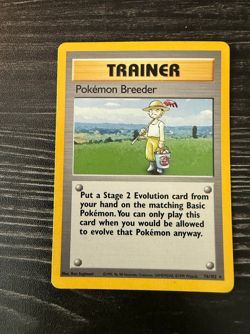 Pokémon Ungraded Pokemon Breeder TCG Base Set Unlimited Trainer Card